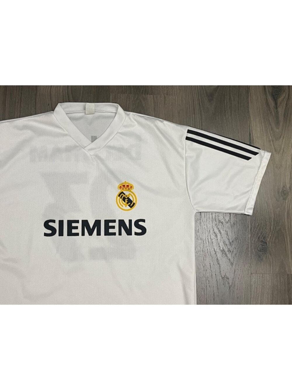 Vintage 2005-06 Real Madrid Home Jersey Beckham #23 Mde in Italy - Unbranded